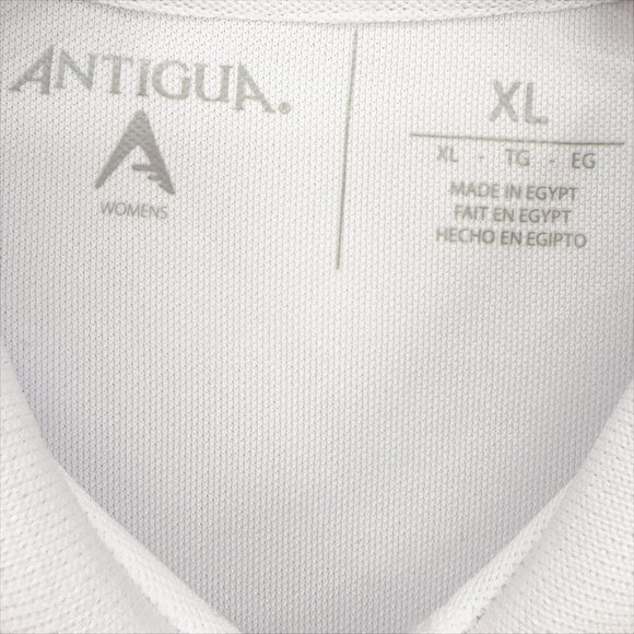 Antigua Women's Houston Texans Antigua White Reprocess Polo NEW XL - Picture 4 of 10